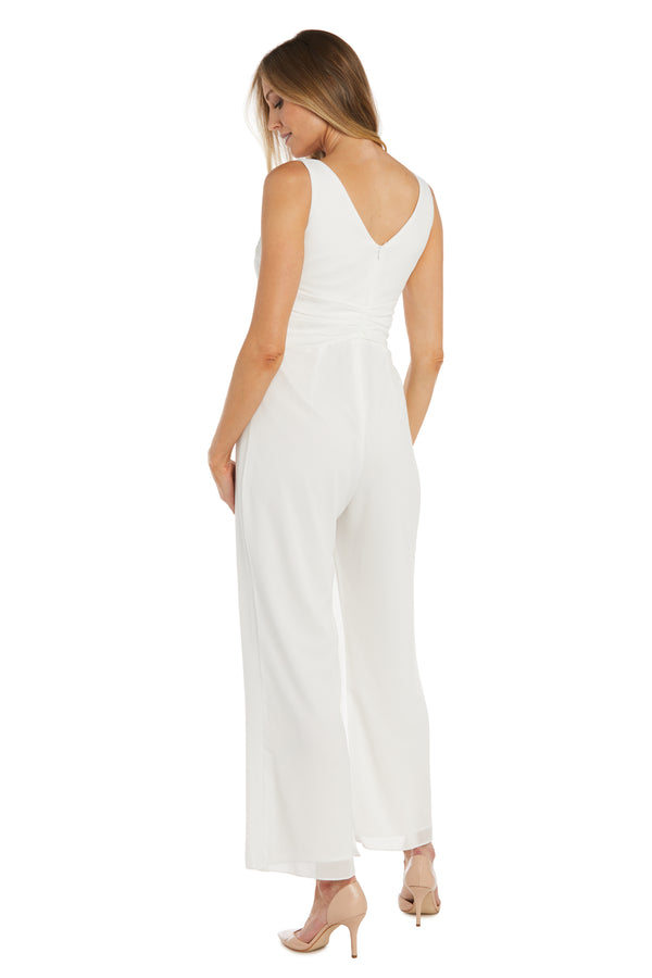 R&m Richards Sleeveless Flyaway Pant Jumpsuit