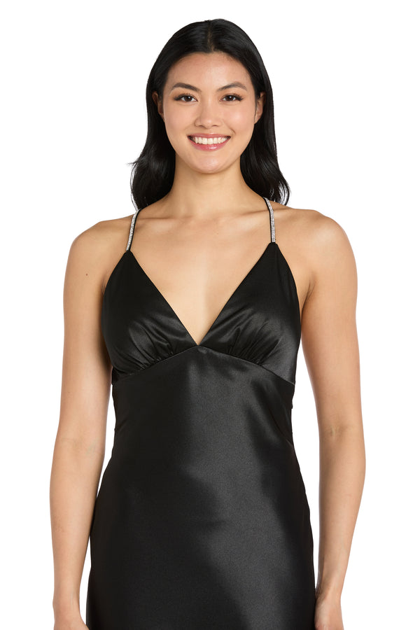 R&m Richards Sophia Satin Long Dress