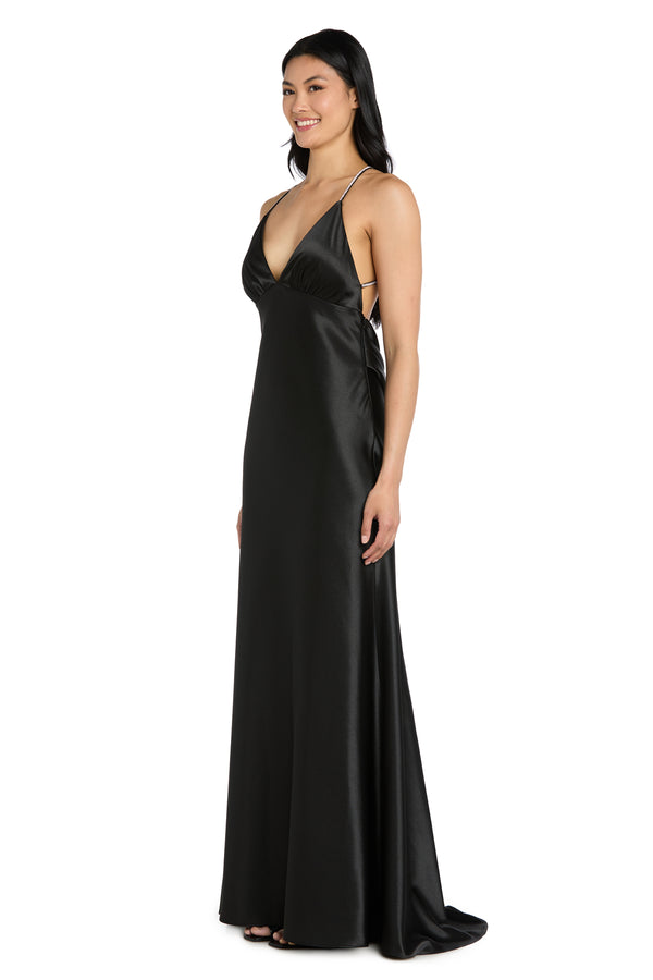 R&m Richards Sophia Satin Long Dress