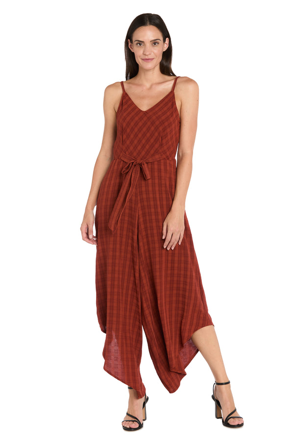 r&m richards Spice Checkered Midi Jumpsuit - Petite