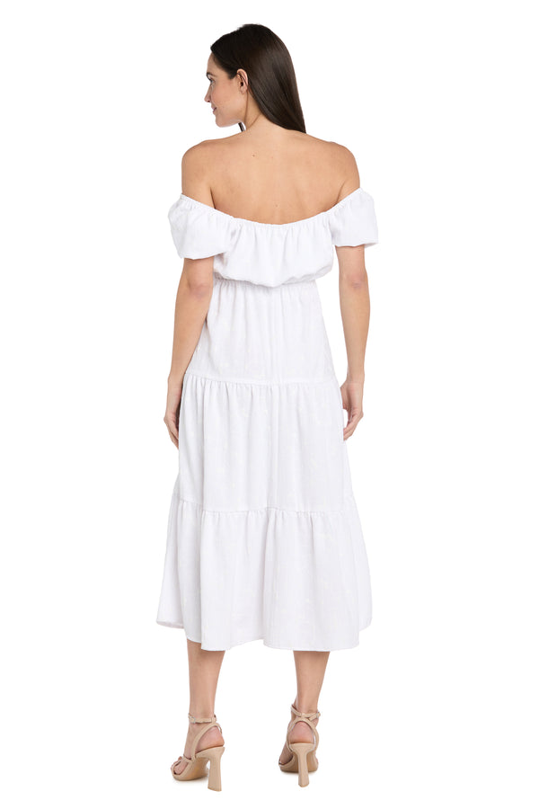 R&m Richards Spring Linen Midi Dress