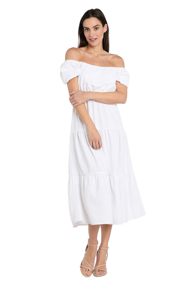 R&m Richards Spring Linen Midi Dress