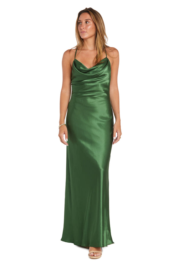 r&m richards Stella Satin Cowl Gown