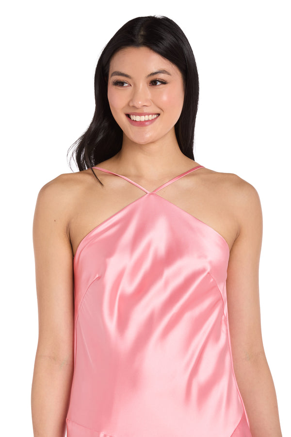 R&m Richards Sunset Sorbet Halter Dress