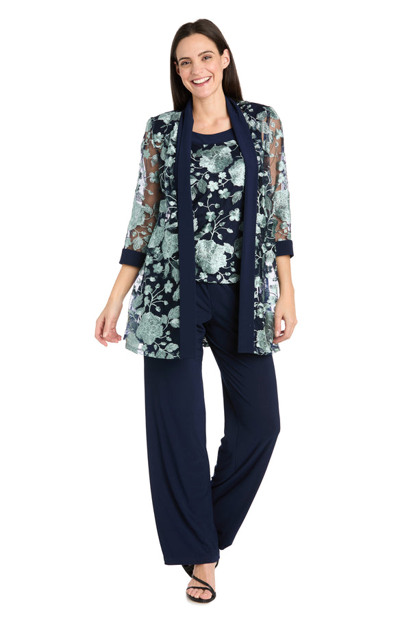 r&m richards Threaded Floral Pantsuit