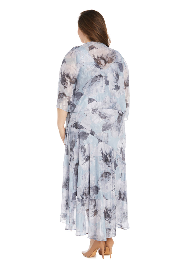 R&m Richards Two-Piece Chiffon Jacket Dress - Plus