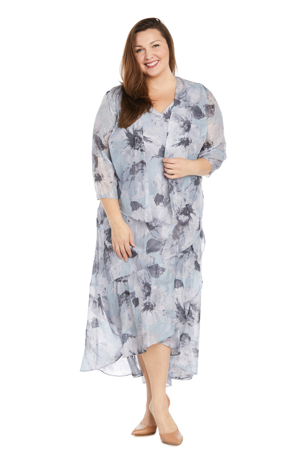 r&m richards Two-Piece Chiffon Jacket Dress - Plus