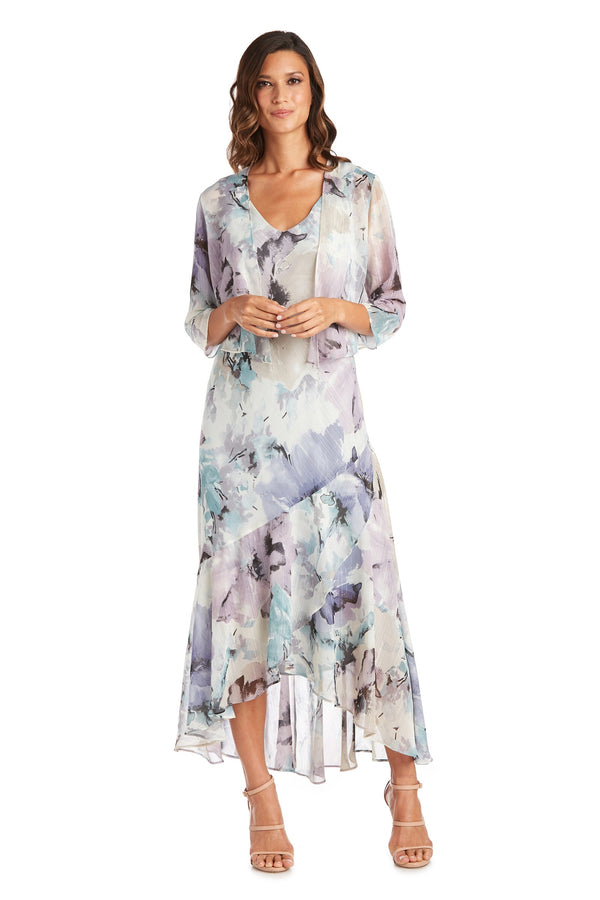r&m richards Two-Piece Chiffon Jacket Dress