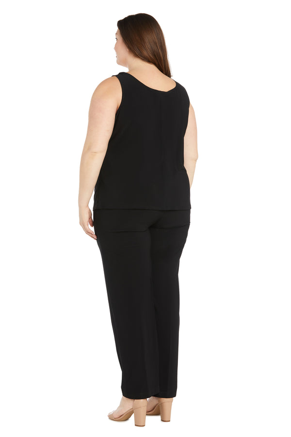 R&m Richards Sequined Embroidered Lace Pantsuit - Plus