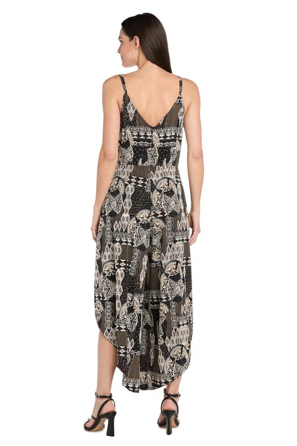 R&m Richards Shadow Mirage Asymmetrical Jumpsuit - Petite