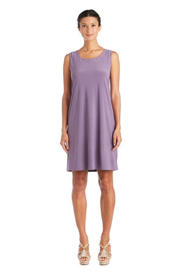 R&m Richards Shift Dress With Matching Jacket And Metallic Detailing