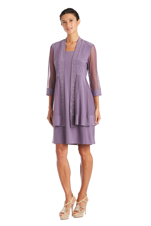 r&m richards Shift Dress with Matching Jacket and Metallic Detailing