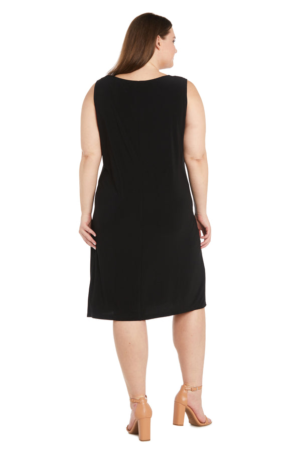 R&m Richards Two-Piece Metallic Knit Jacket Dress - Plus