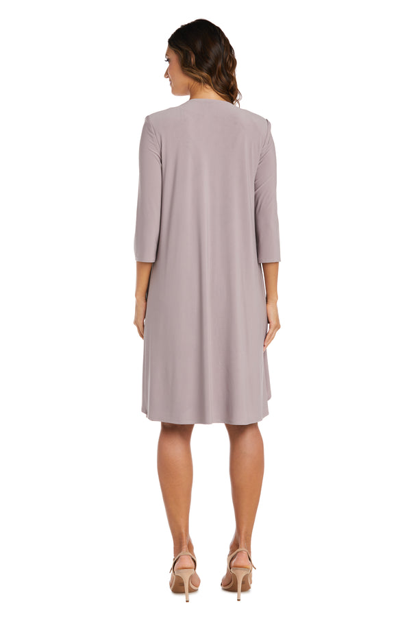 R&m Richards Two-Piece Puff Print Jacket Dress - Petite