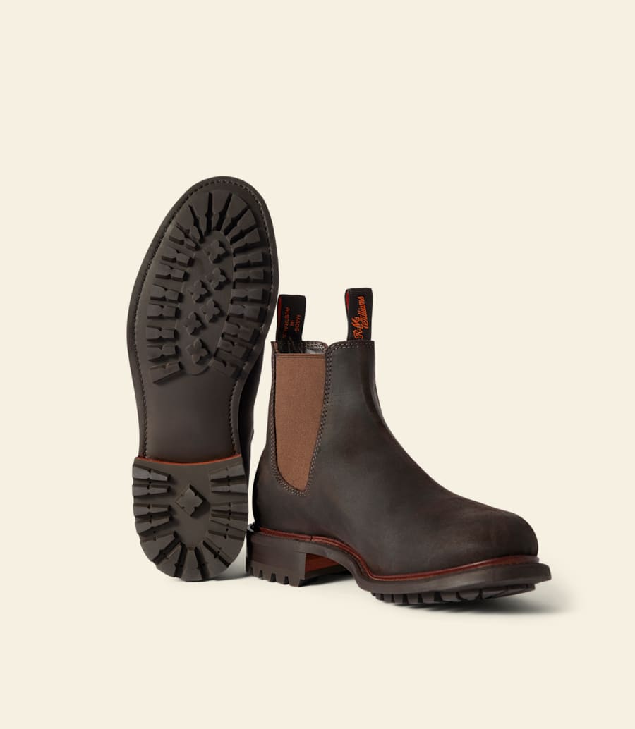 R.m. Williams Gardener Commando Boot – Dark Brown Waxed Suede Leather
