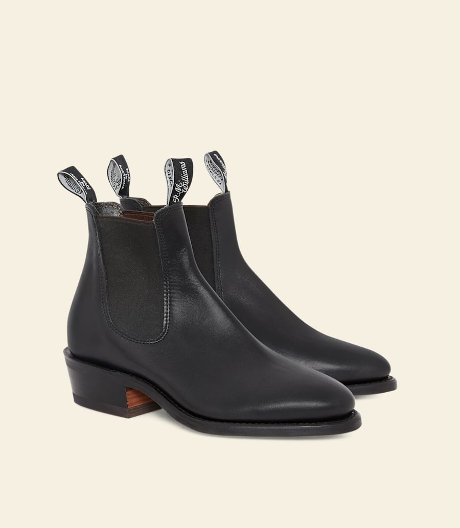 r.m. williams Lady Yearling boot – black yearling leather