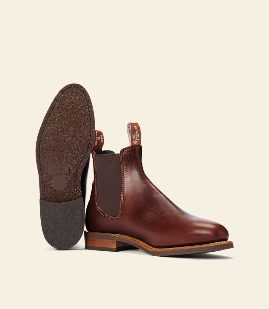 R.m. Williams Moriarty Boot – Mid Brown Pull-up Leather