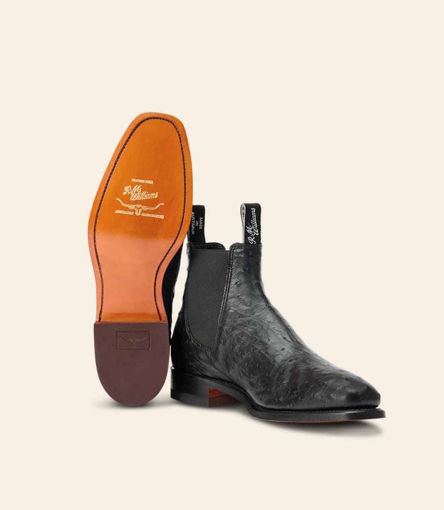 R.m. Williams Craftsman Boot – Black Ostrich Leather