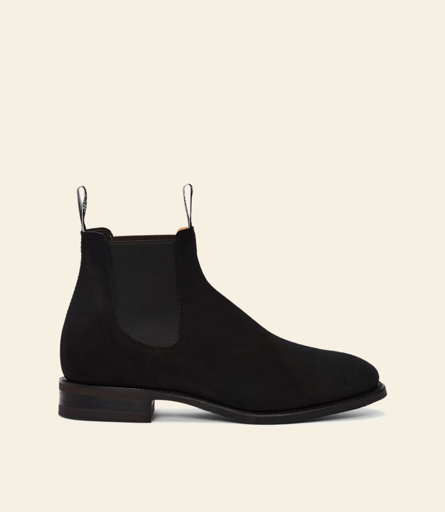 R.m. Williams Craftsman Boot – Black Suede Leather