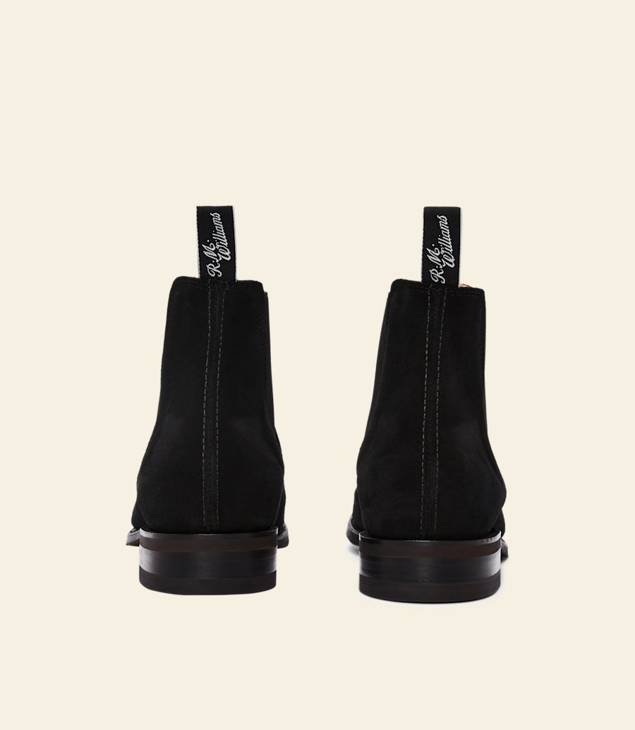 R.m. Williams Craftsman Boot – Black Suede Leather