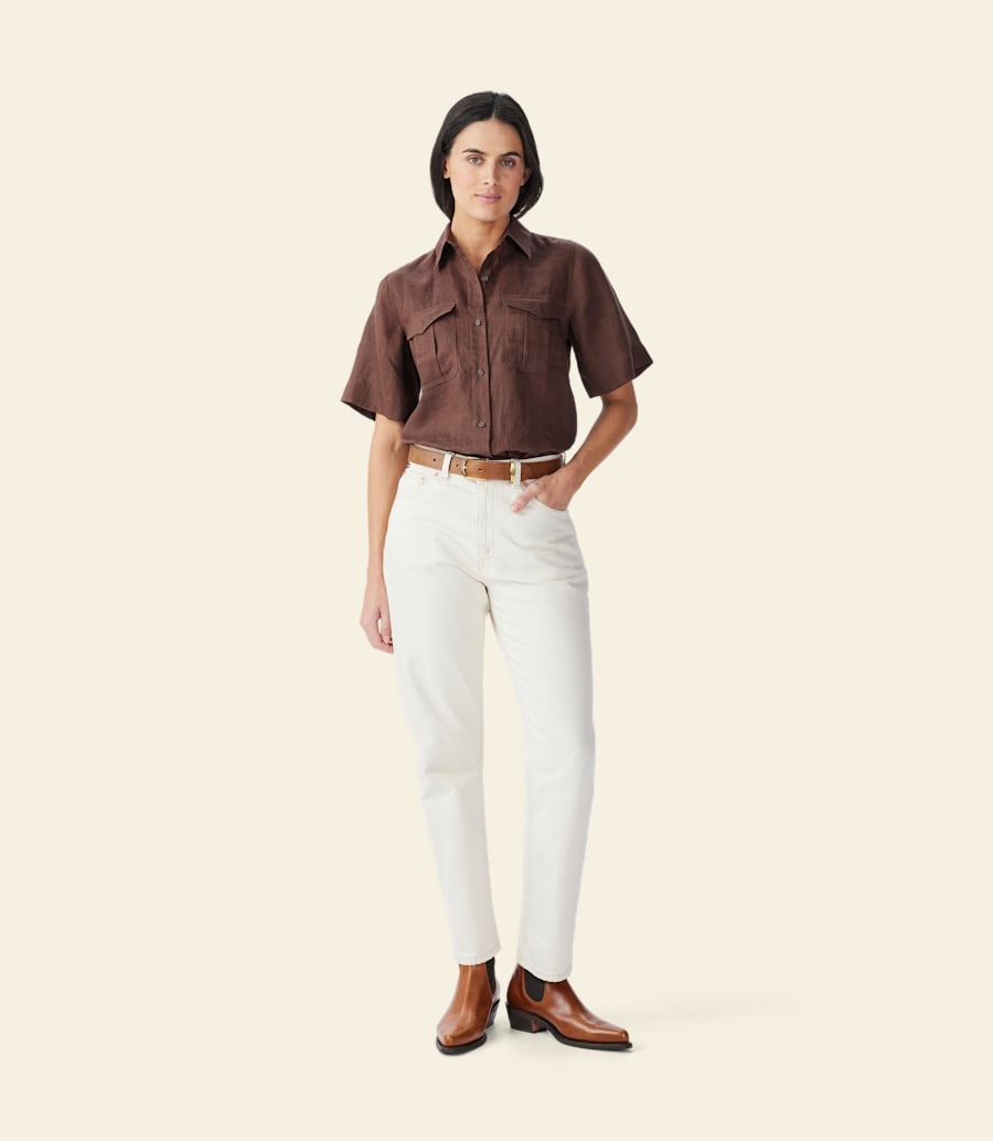 R.m. Williams Crispin Short Sleeve Linen Shirt