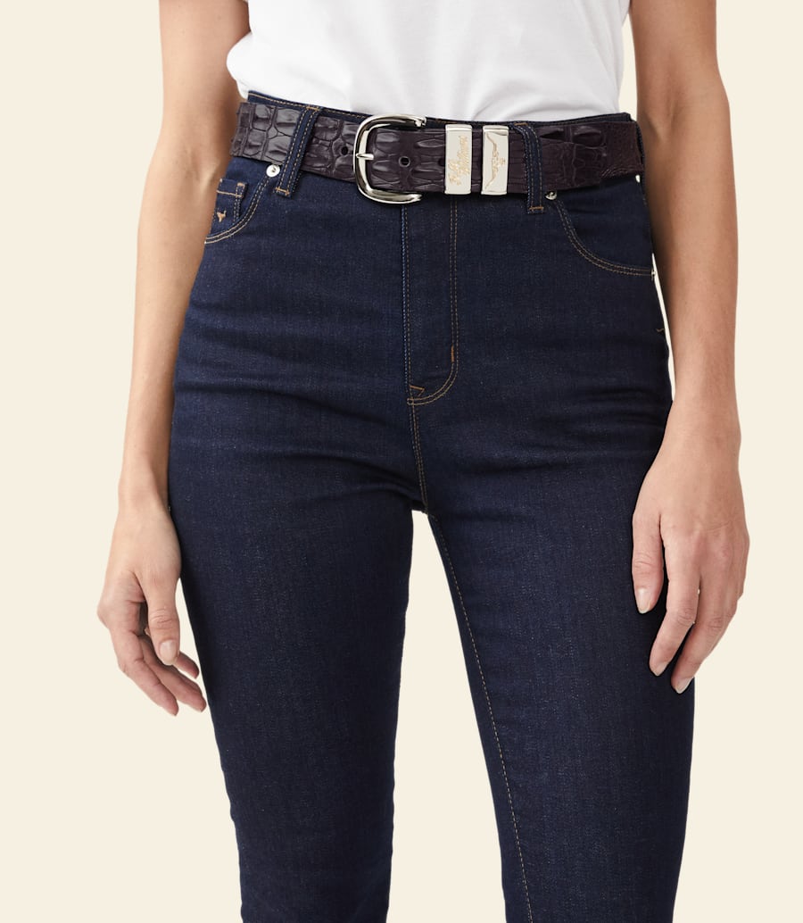 R.m. Williams Crocodile Drover Belt