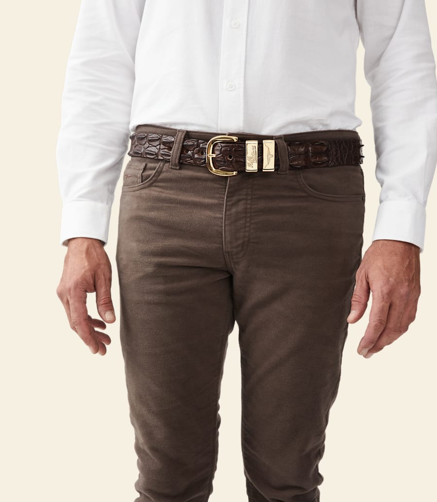 R.m. Williams Crocodile Drover Belt