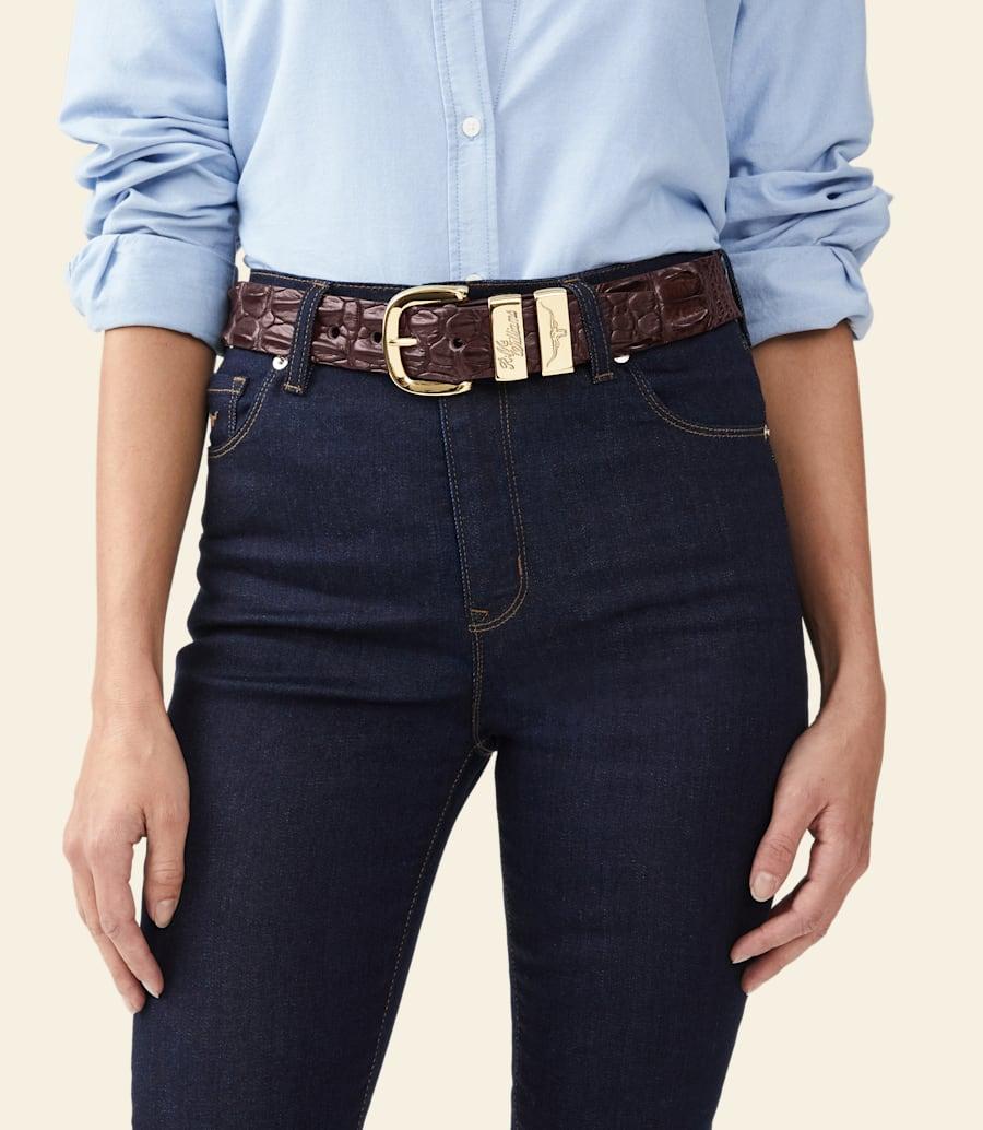 R.m. Williams Crocodile Drover Belt
