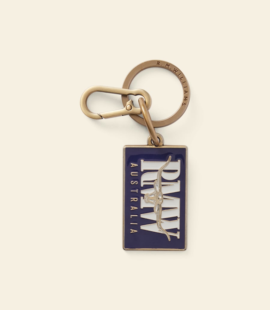 r.m. williams Heritage logo enamel keyring
