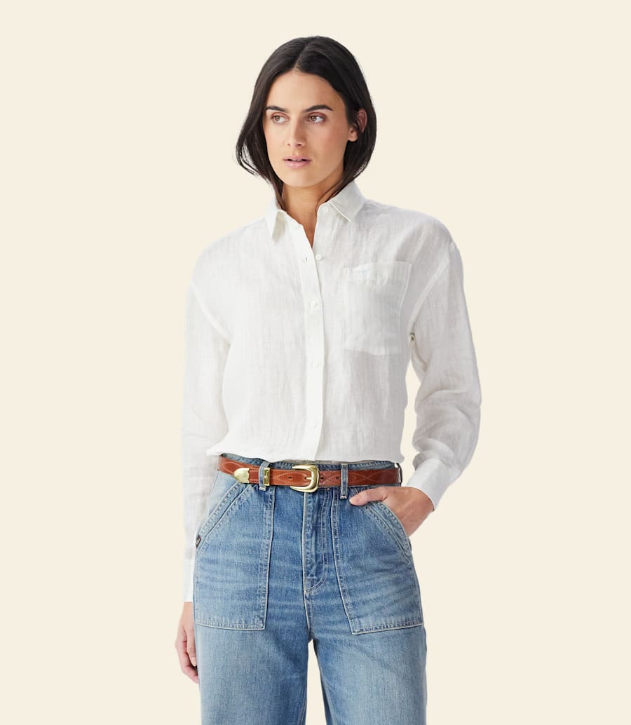 R.m. Williams Hopeland Stripe Linen Shirt