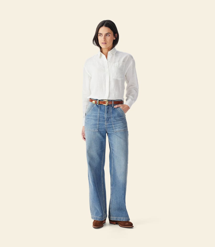 R.m. Williams Hopeland Stripe Linen Shirt