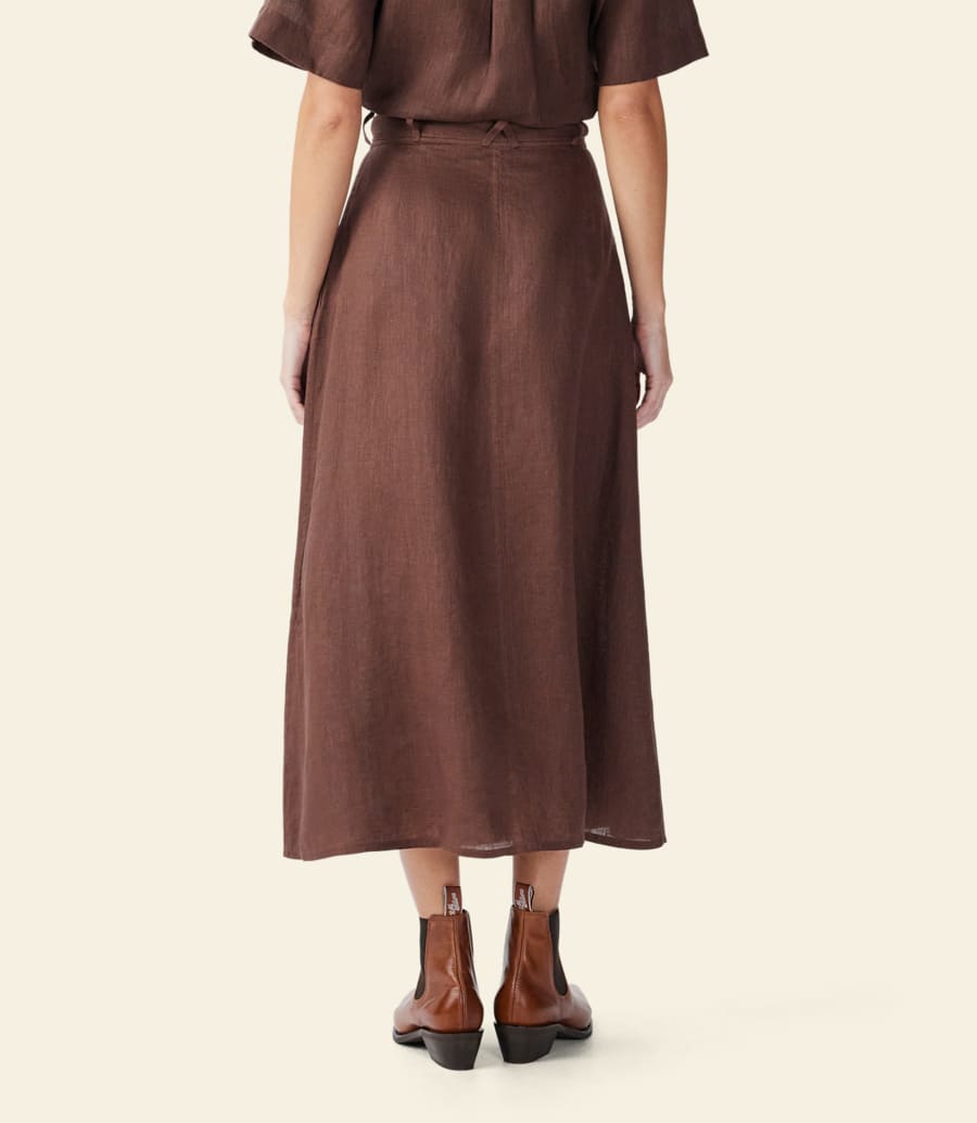 R.m. Williams Kierle Linen Wrap Skirt