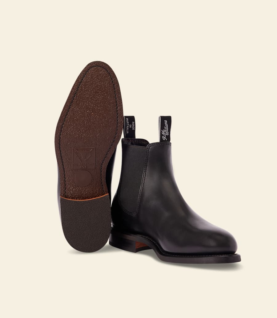 R.m. Williams Moriarty Boot – Ebony Pull-up Leather