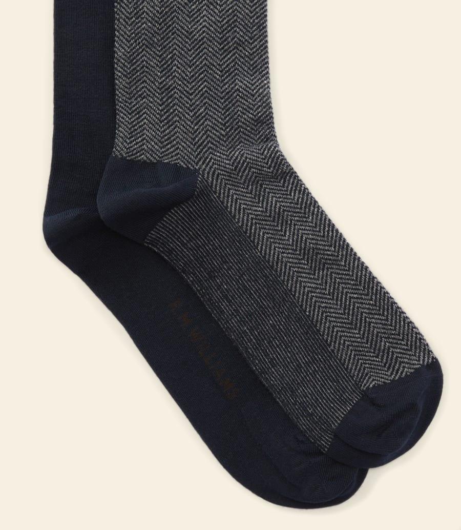 R.m. Williams Nelson Herringbone Sock 2 Pack