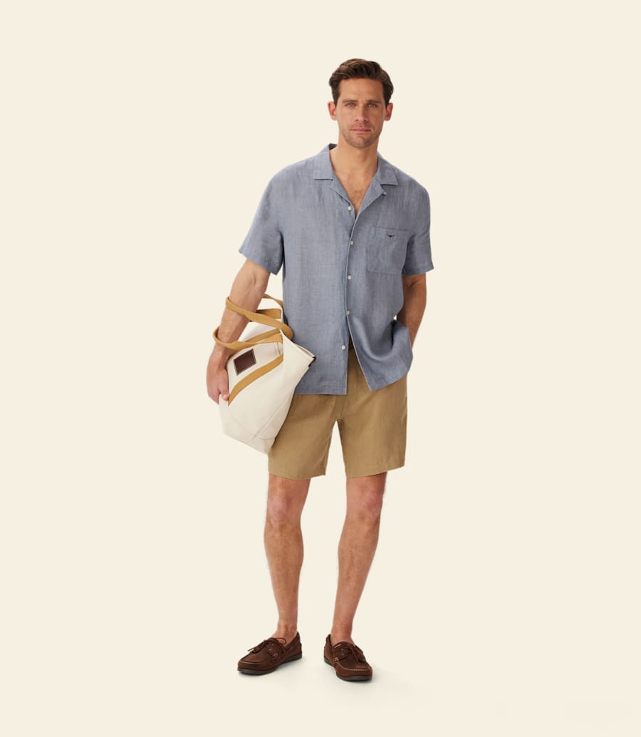 R.m. Williams Newman Linen Resort Shirt