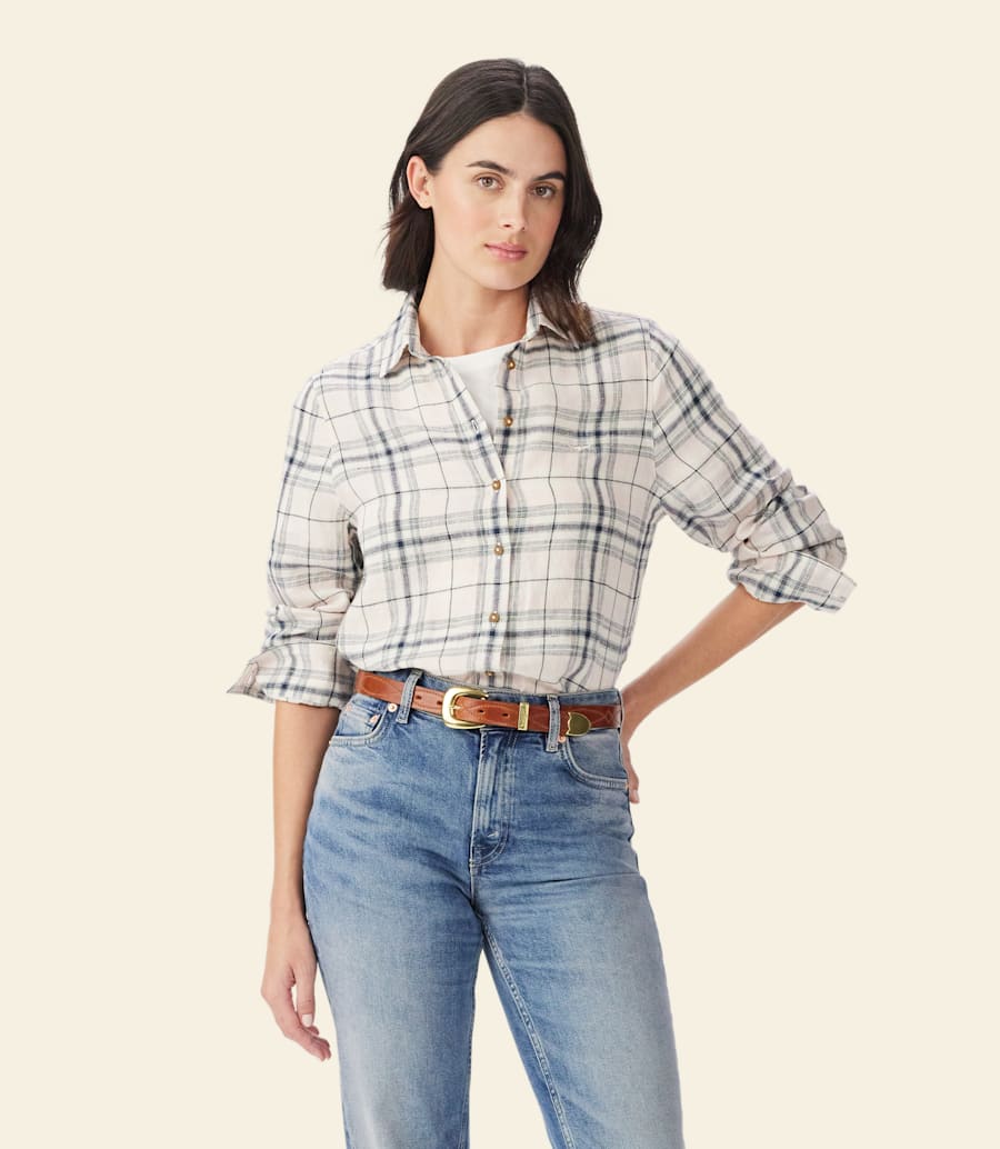 R.m. Williams Olney Check Linen Shirt