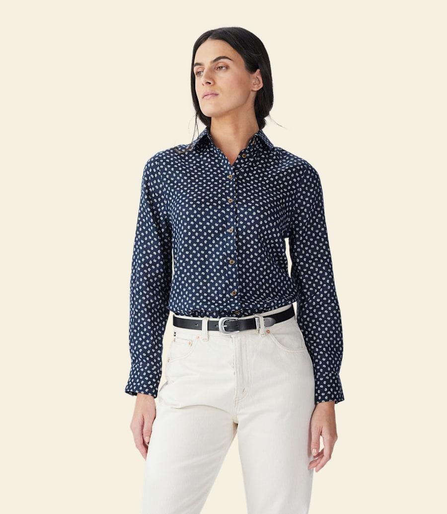 R.m. Williams Olney Print Linen Shirt