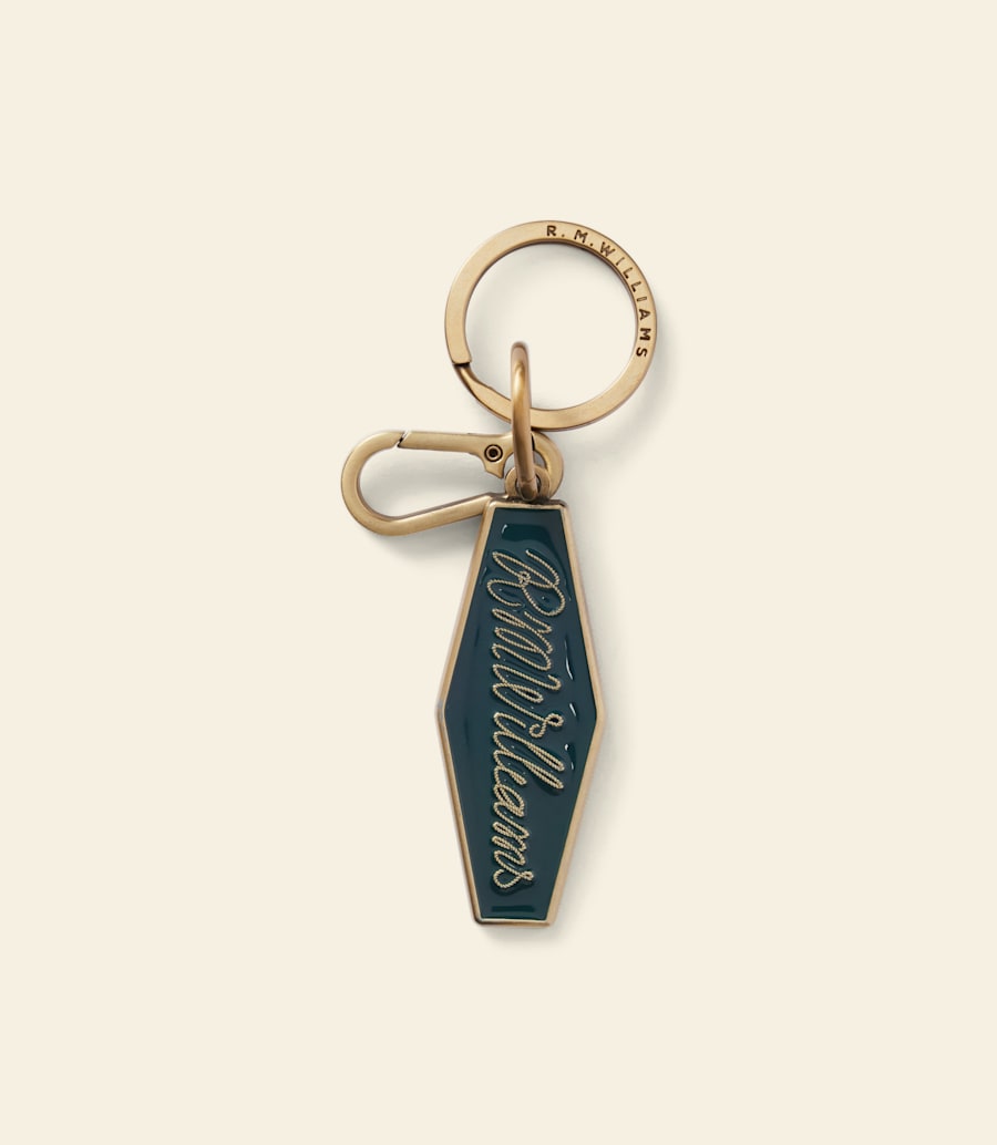 r.m. williams Rope logo enamel keyring