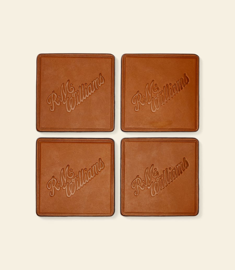 R.m. Williams Script Logo 4pc Coaster Set