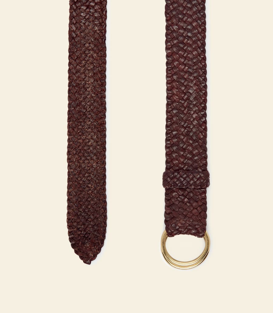 R.m. Williams Slim Plaited O Ring Belt