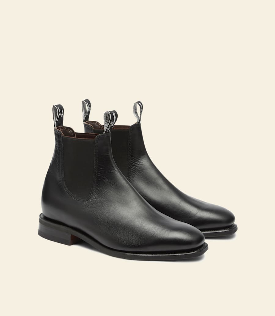 r.m. williams Tambo boot – black yearling leather