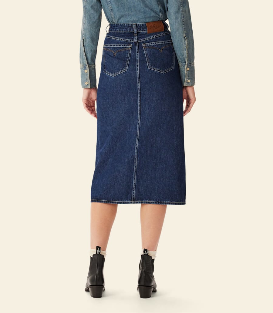 R.m. Williams Temma Denim Maxi Skirt