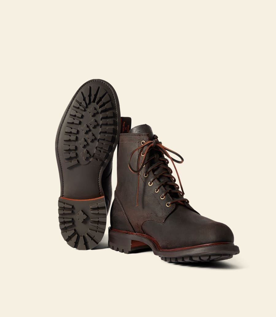 R.m. Williams Rigger Commando Boot – Dark Brown Waxed Suede Leather