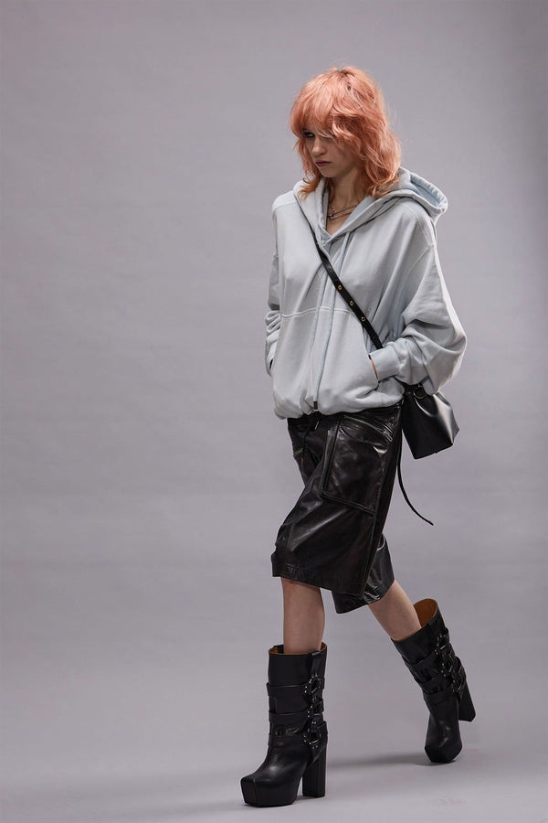 r13 BALLOON POPOVER HOODIE light blue