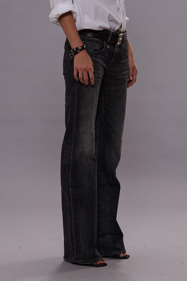 R13 BOY FLARE Kennet Black Stretch