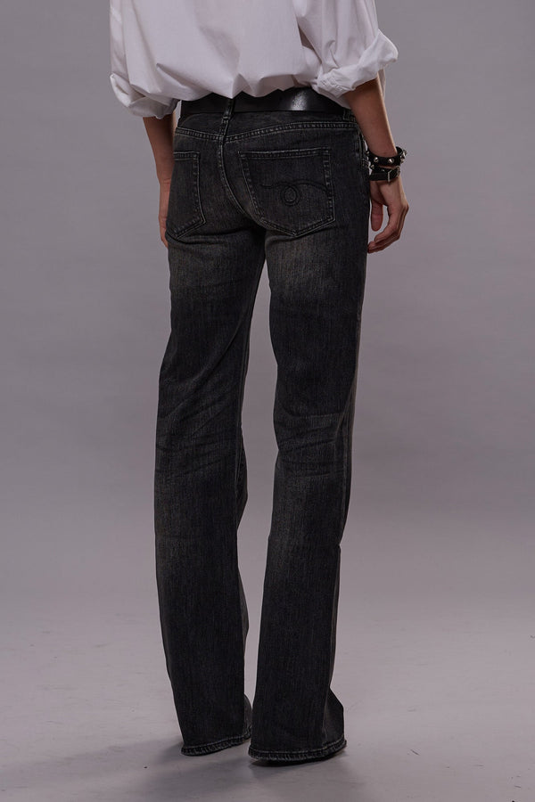 R13 BOY FLARE Kennet Black Stretch