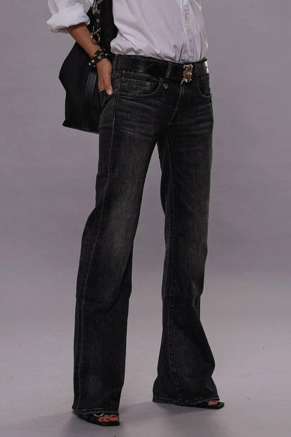 r13 BOY FLARE kennet black stretch