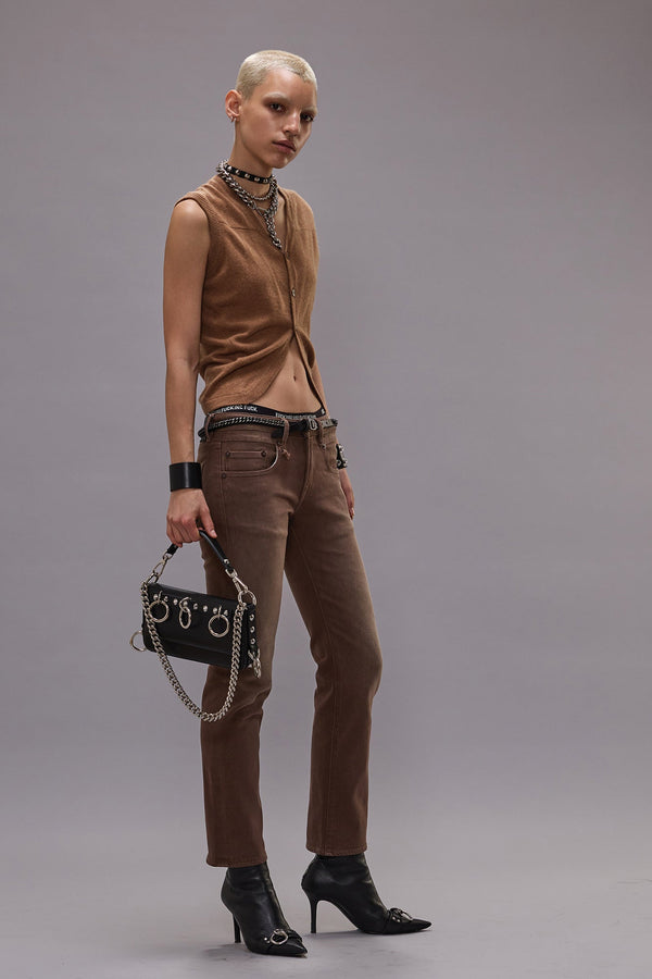 r13 BOY STRAIGHT clean umber stretch