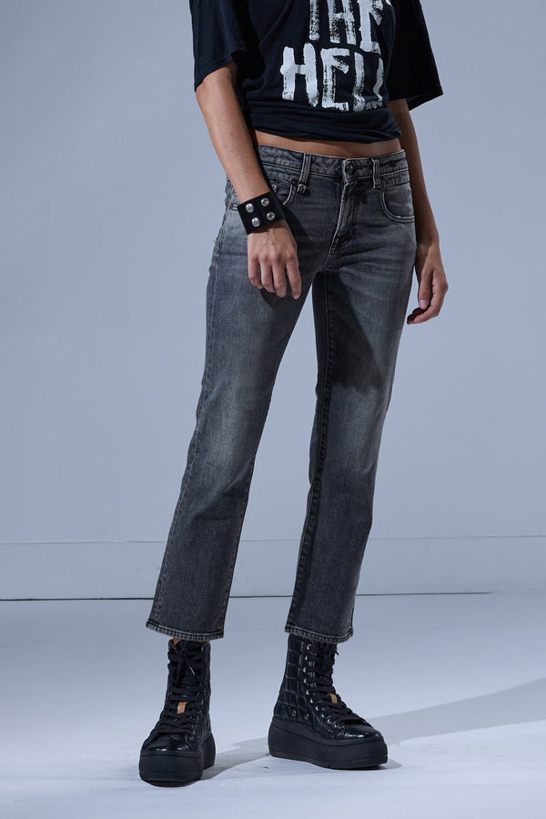 r13 BOY STRAIGHT leyton black stretch