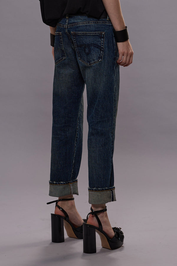 R13 BOY STRAIGHT Melvin Blue Stretch